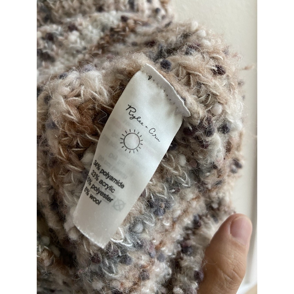 Rylee + Cru Women's Cardigan Large Chunky Cheyenne Wool Blend - Picture 5 of 8